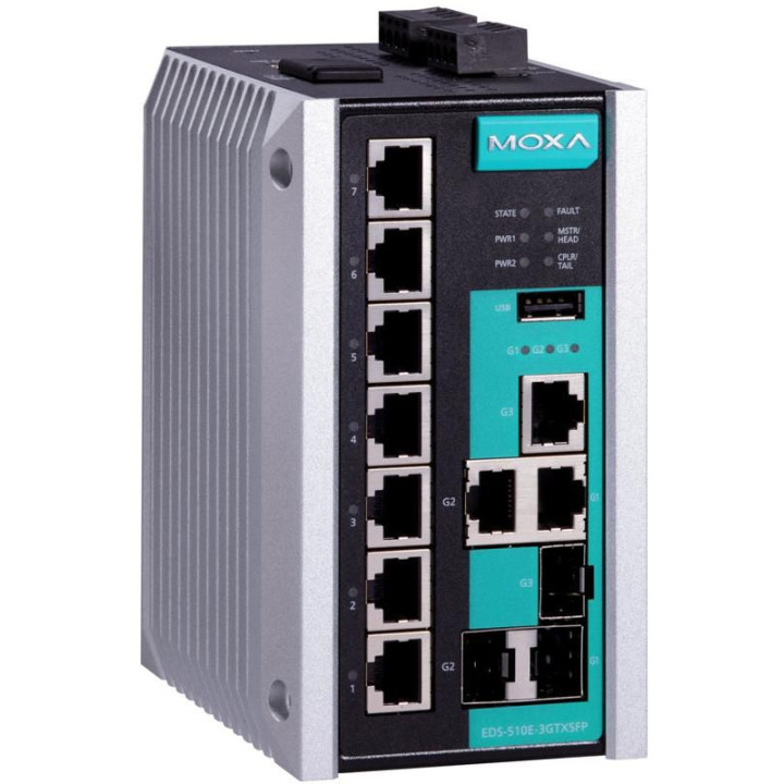Moxa EDS-510E-3GTXSFP-T