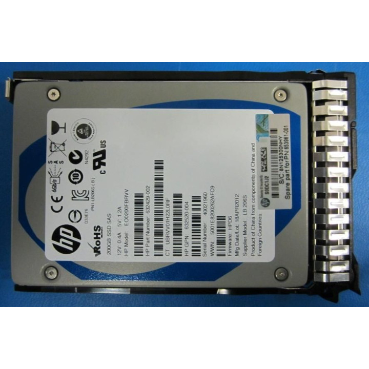 Hewlett Packard Enterprise 200Gb SAS 2.5 Inch