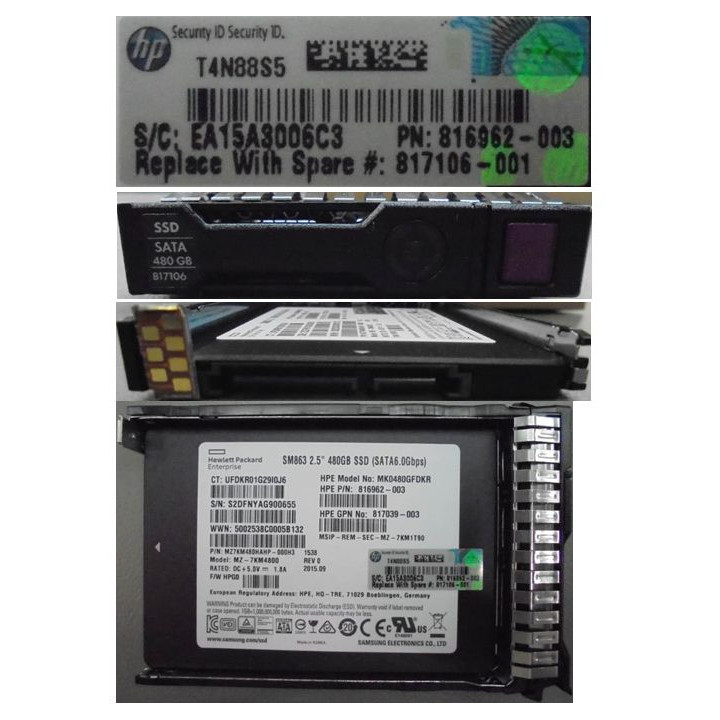 Hewlett Packard Enterprise hot-plug SSD 480GB 2.5Inch SFF