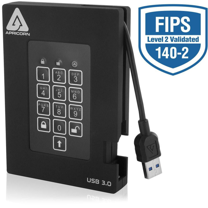 Apricorn HDD 2TB Encrypted USB 3.0