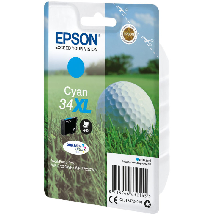 Epson Singlepack Cyan 34XL DURABrite