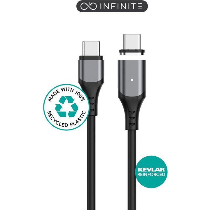 eSTUFF INFINITE Super Soft Magnetic USB-C Cable | USB 2.0 | 2m | PD100W
