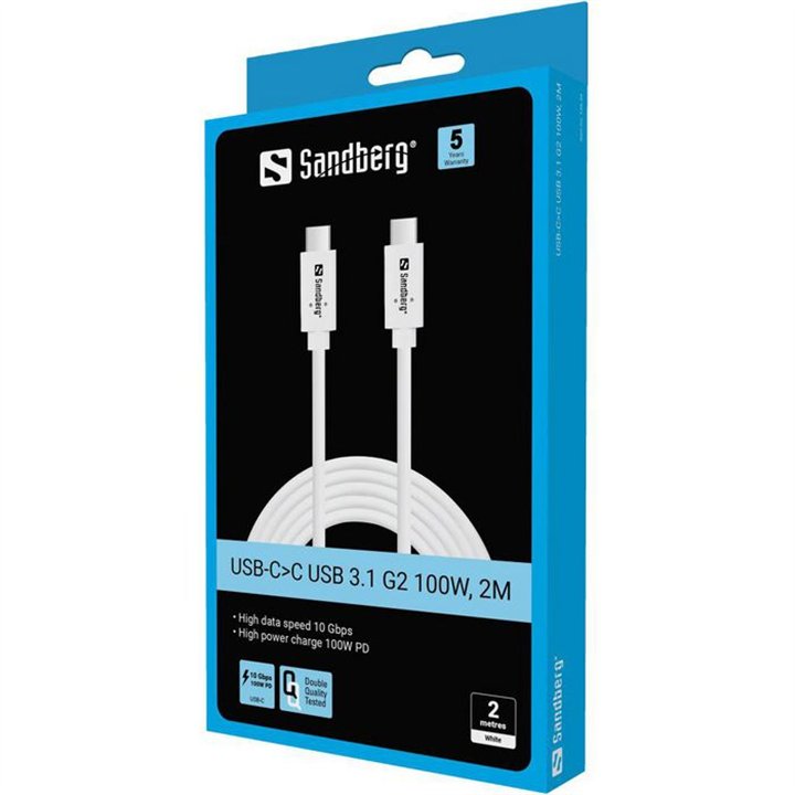 Sandberg USB-C - C USB 3.1 G2 100W, 2M