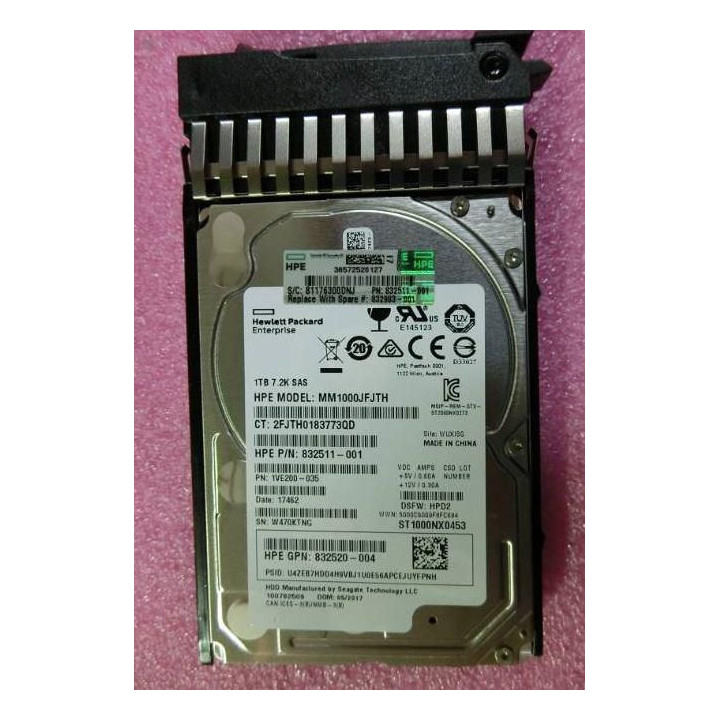 Hewlett Packard Enterprise 1TB 12G SAS MDL 7.2K SFF