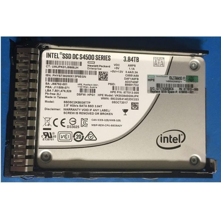 Hewlett Packard Enterprise SSD 3.84TB 6G SFF SATA RI SC