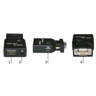 Mini VGA to HDMI Converter