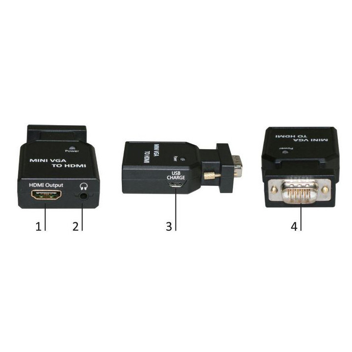 Mini VGA to HDMI Converter
