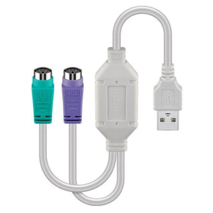 USB A - Converter 2x PS/2 0,3m