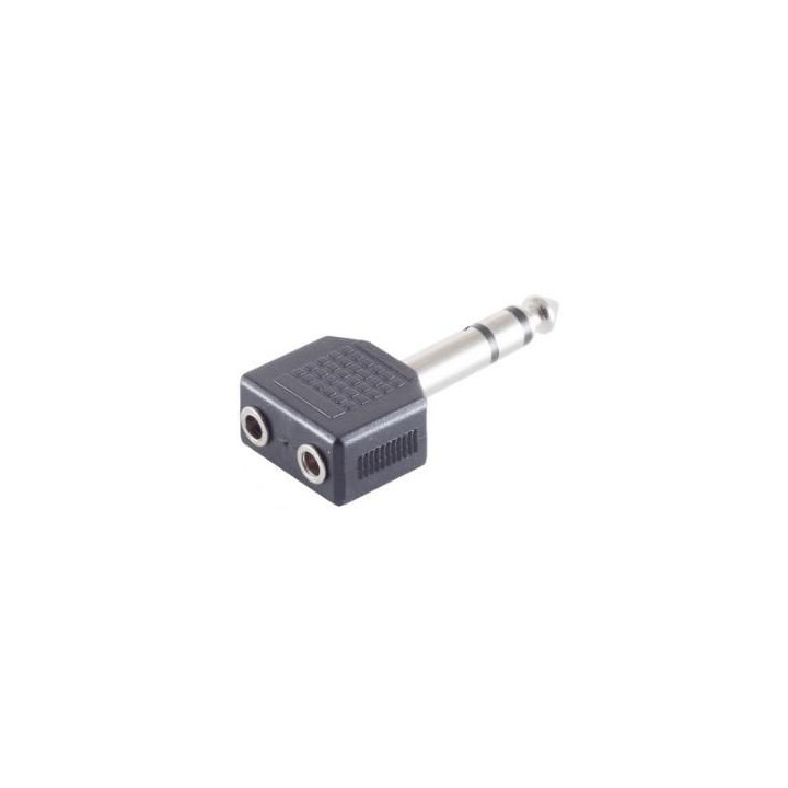 Adapter 6.3mm - 2X3.5mm M-F