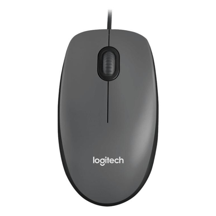 Logitech M90, Corded mouse, Black