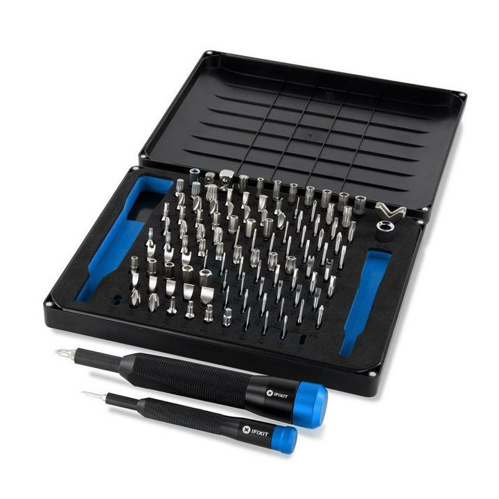 iFixit 112 screwdriver bits, 1/4" /4 mm aluminium bit driver, Steel