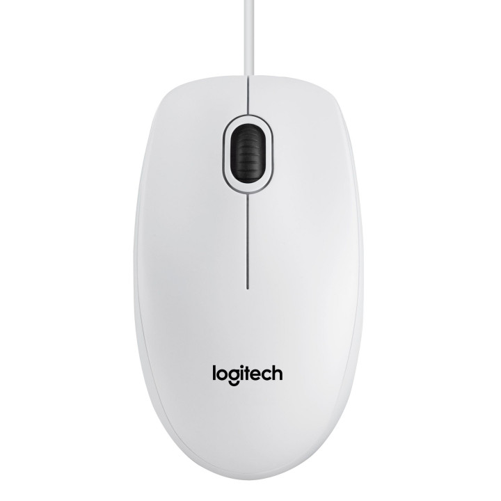 Logitech B100, Corded mouse,White