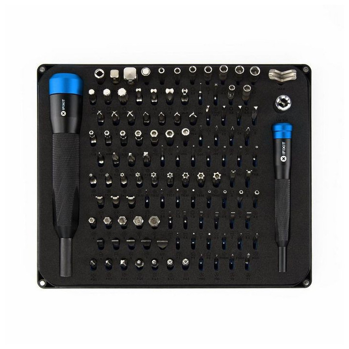 iFixit 112 screwdriver bits, 1/4" /4 mm aluminium bit driver, Steel
