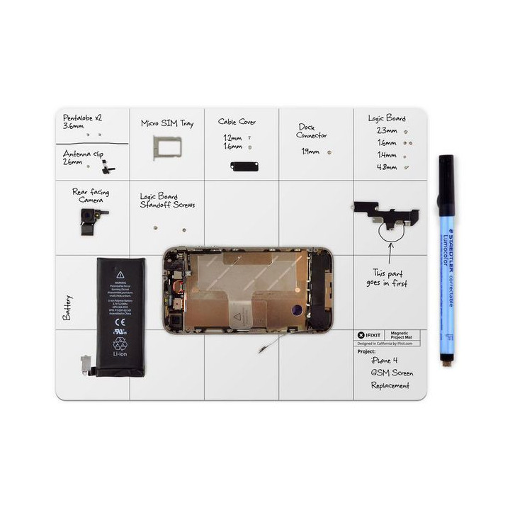 iFixit Magnetic Project Mat Pro, 203.2 x 2.7 x 254 mm