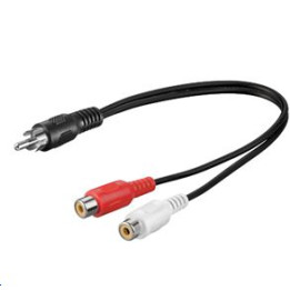MicroConnect RCA - 2xRCA 0,20m M-F