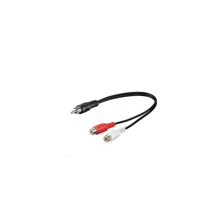 MicroConnect RCA - 2xRCA 0,20m M-F