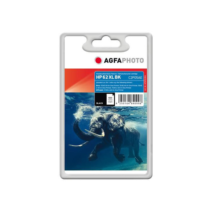 AgfaPhoto Ink Black HP No. 62 XL