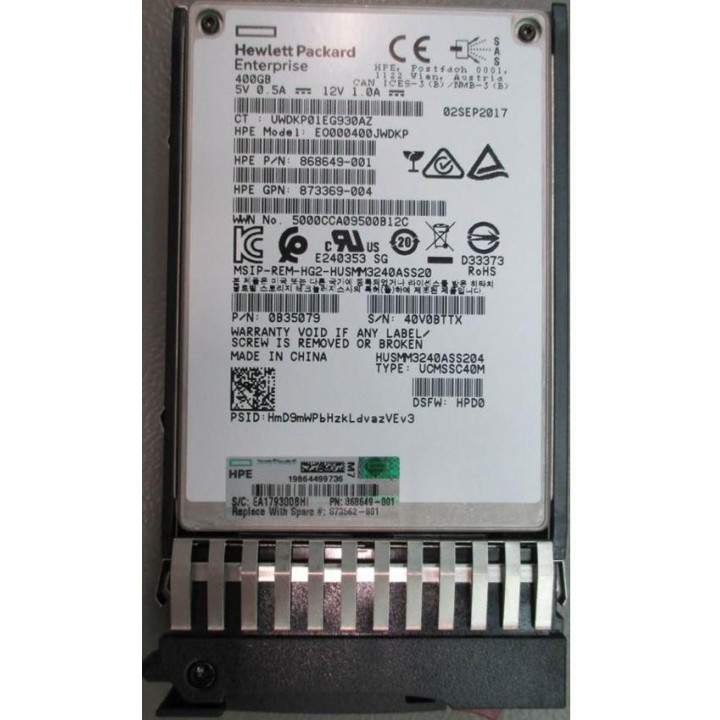 HP SSD 400GB SFF SAS WI ST DS