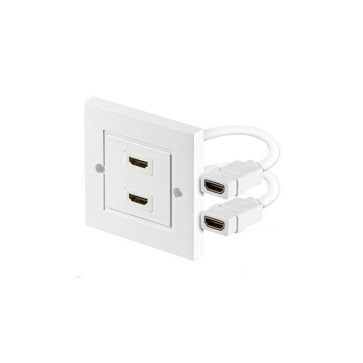 MicroConnect HDMI Wall socket 2 port white