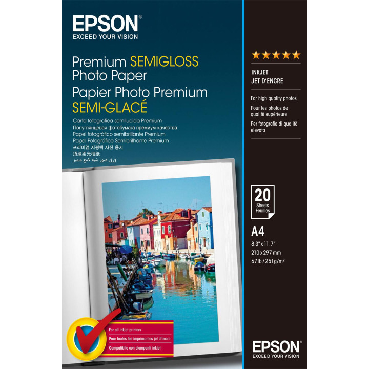 Epson A4 Prem Semiglos Photo Paper