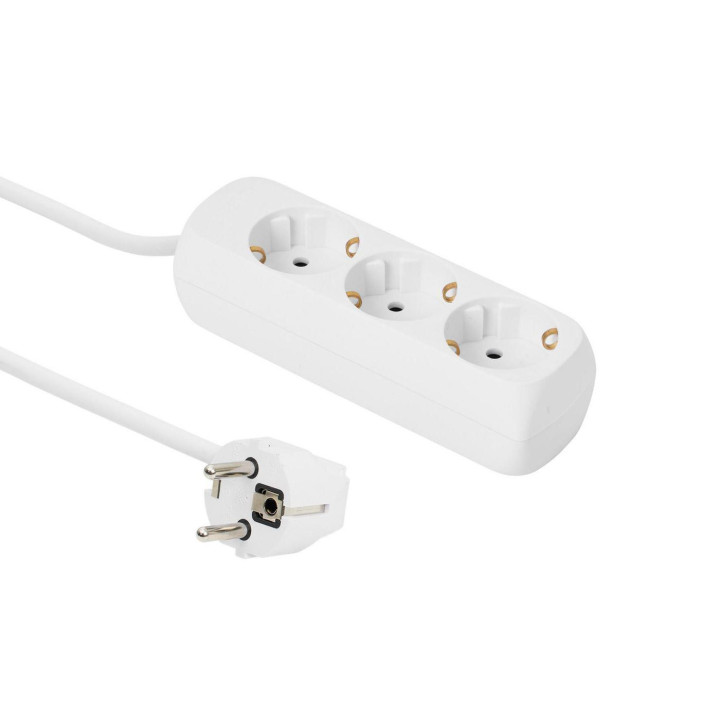 MicroConnect 3-way Schuko Socket 1.8M White