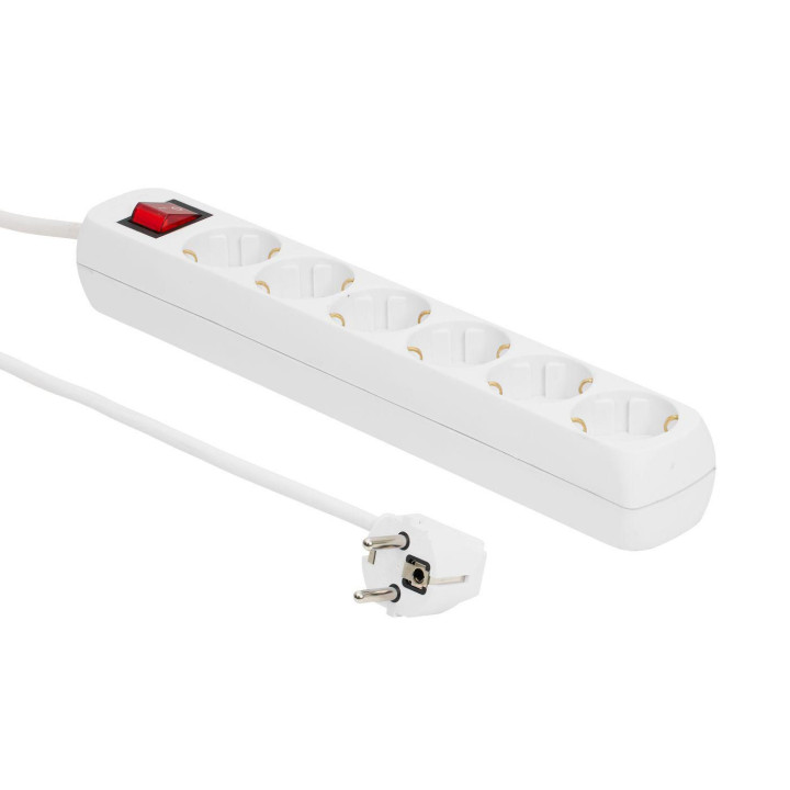 MicroConnect 6-way Schuko Socket 10M White