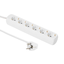 MicroConnect 6-way Schuko Socket 3M White