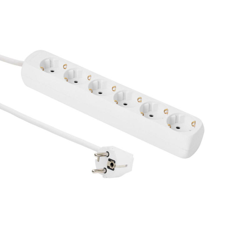 MicroConnect 6-way Schuko Socket 3M White