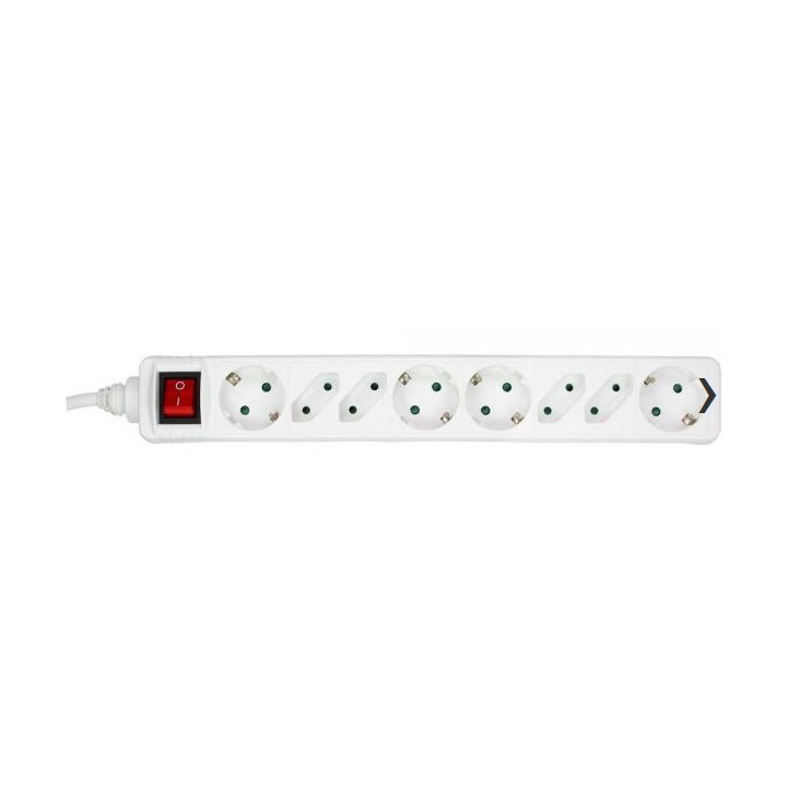 MicroConnect Power Strip 8 port 3M White