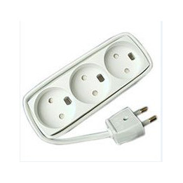 MicroConnect 3-way power strip no-earth,