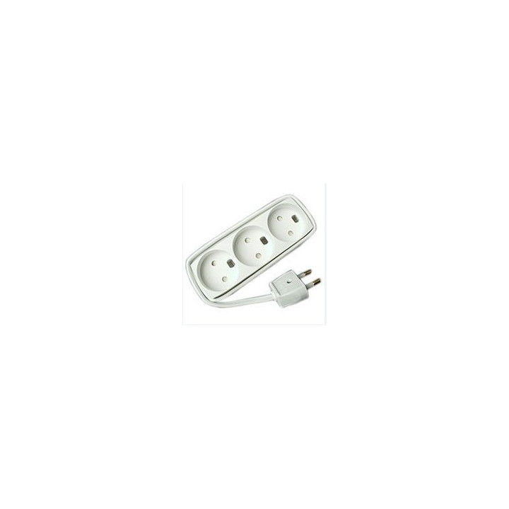 MicroConnect 3-way power strip no-earth,