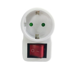 MicroConnect Safety socket adapter, white