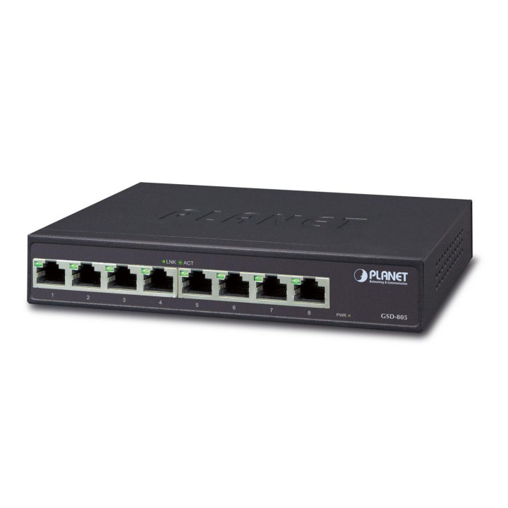 Planet 8-Port 1000Base-T Desktop