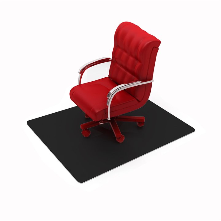 Advatange chair mat PVC 116x150 cm hard floor black