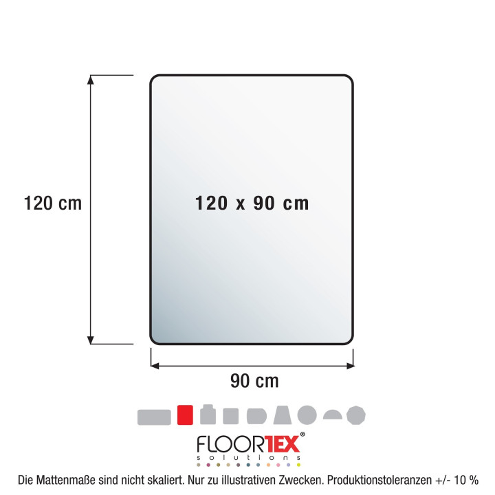 Floortex Ecoline chair mat Rec. 90x120 cm hard floor
