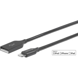 eSTUFF Lightning Cable MFI 0,5m Steel