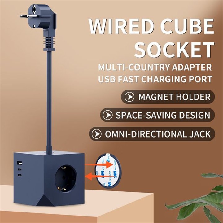 Power Cube, 3 Schuko outlets