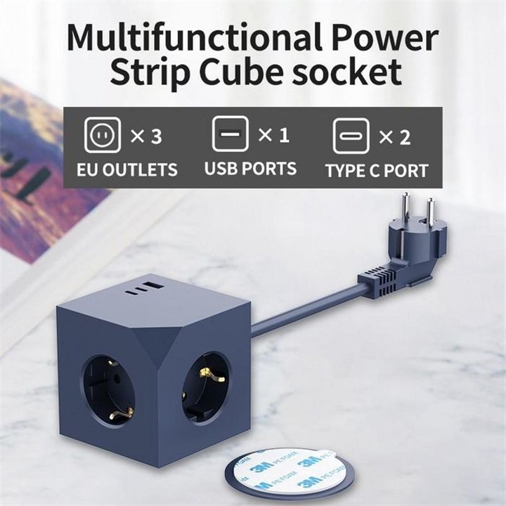 Power Cube, 3 Schuko outlets
