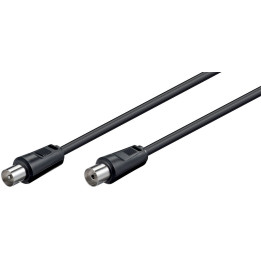 MicroConnect Coax M-F 1.5m Black 75 Ohm