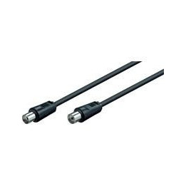 MicroConnect Coax M-F 5m Black 75 Ohm