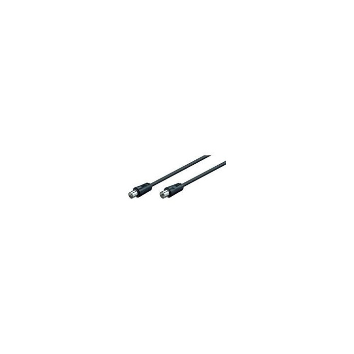 MicroConnect Coax M-F 5m Black 75 Ohm
