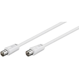 MicroConnect Coax M-F 5m White 75 Ohm