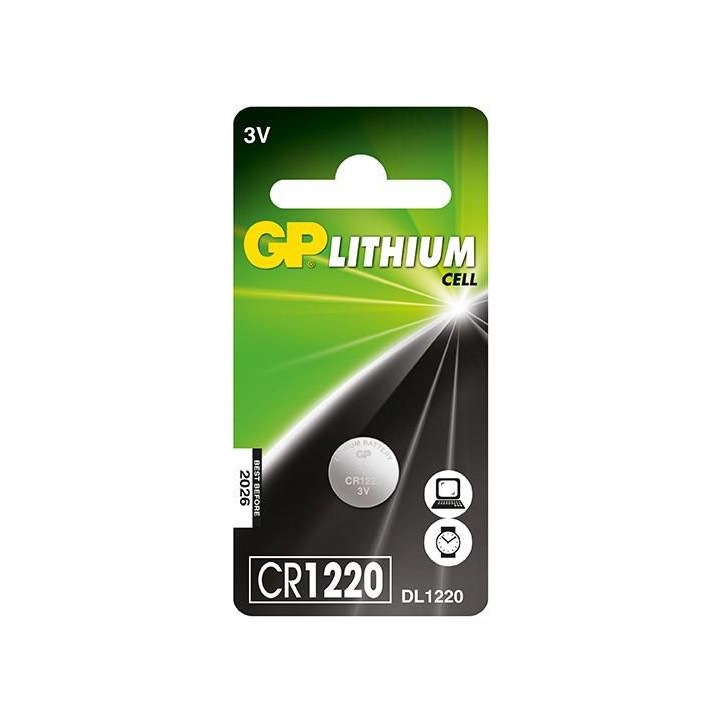 GP LITHIUM BUTTON CELL CR1220