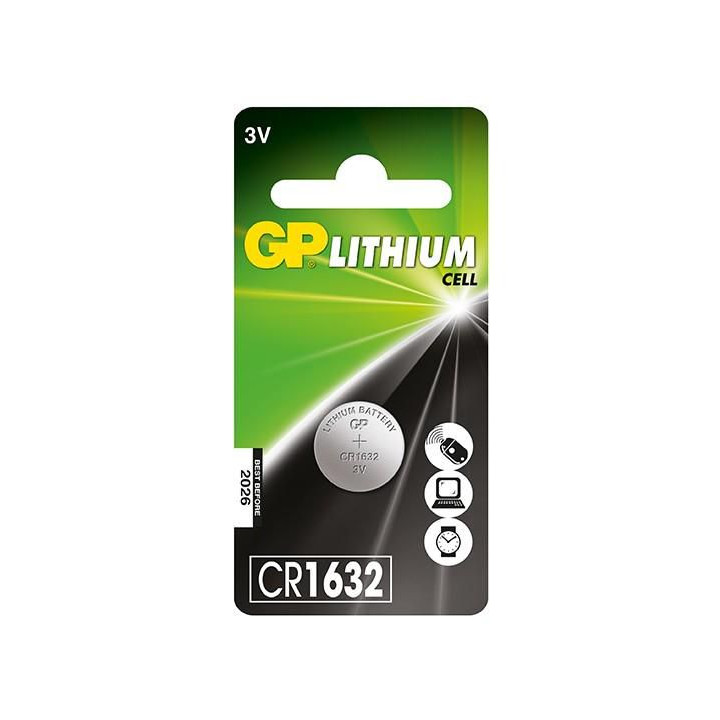 GP LITHIUM BUTTON CELL CR1632