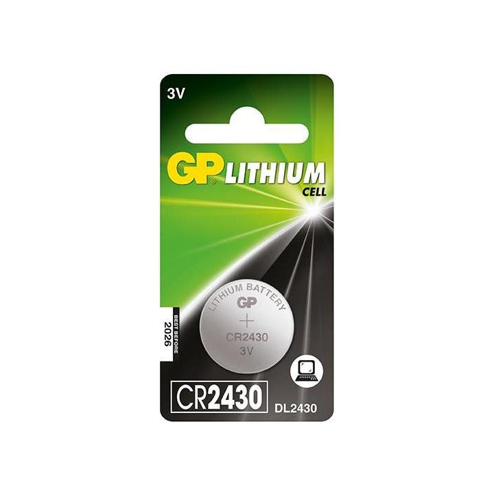 GP LITHIUM BUTTON CELL CR2430