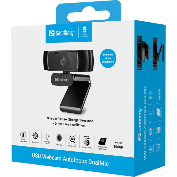 USB Webcam Autofocus DualMic