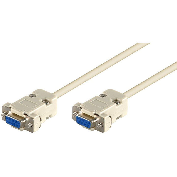 MicroConnect D-SUB 9-pin Null Modem-kabel, 3m