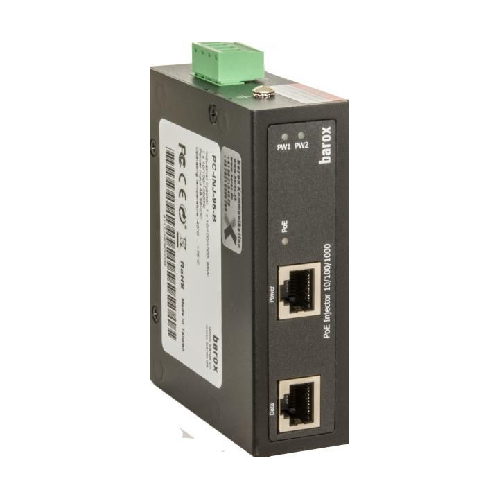 Barox PoE-Iinjector for DIN Rail