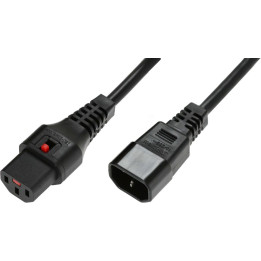 MicroConnect Powercord C13 IEC Lock - C14
