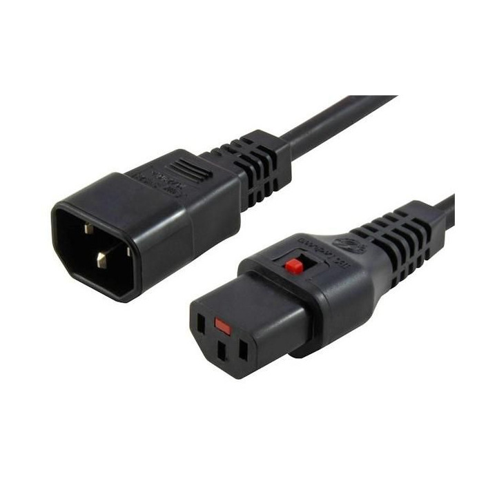 MicroConnect Powercord C13 IEC Lock - C14
